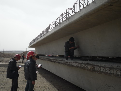 甘肃交通厅质检站到机施公司瓜星项目检查指导