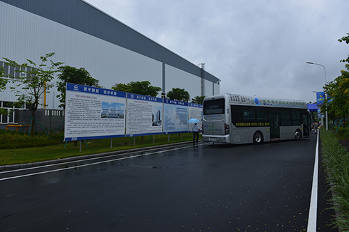 中铁四局钢结构公司承建的广东云浮氢能源汽车生产基地正式投产高清图片