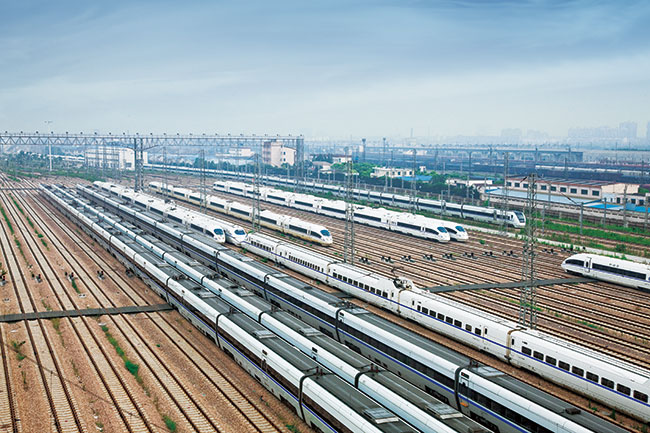 京沪高速铁路上海动车组车辆段，全国四大动车段之一