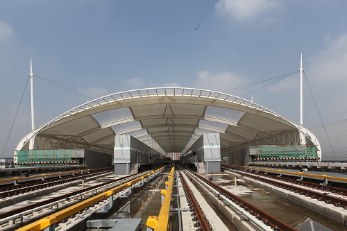 国内轨道交通高架车站最大的钢结构索膜工程——上海轨道交通11#线南段龙阳路高架车站