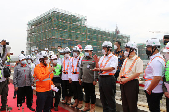 印尼海统部部长视察中铁印尼雅万高铁项目